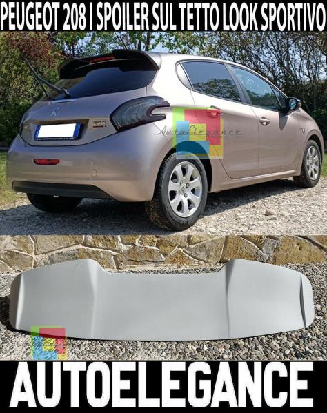 SPOILER POSTERIORE PEUGEOT 208 I MK1 ALETTONE SUL TETTO LOOK SPORTIVO .-.V.