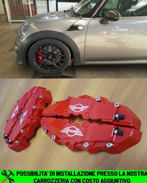 MINI SET 4x COVER COPRI PINZE FRENI ROSSO ANTERIORI POSTERIORI LOOK SPORTIVO