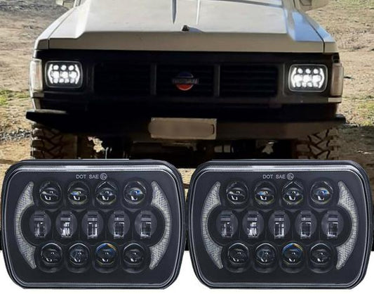 JEEP WRANGLER YJ CHEROKEE XJ NISSAN PATROL Y60 COPPIA FARI FANALI ANTERIORE LED