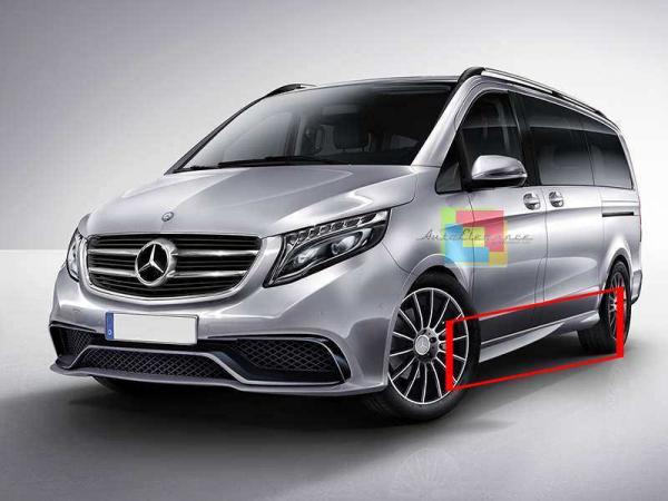 💥MERCEDES VITO W447 2014+ MINIGONNE LATERALI SOTTO PORTA LOOK TUNING💥