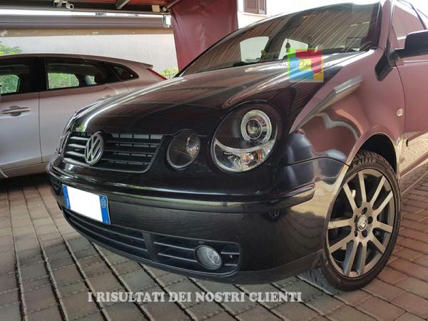 💫ART.6450 FARI OCCHI D'ANGELO NERI per VW POLO 9N 2001-2005💫