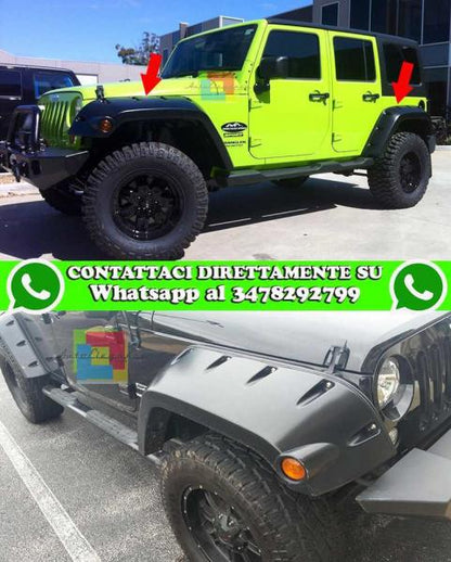 JEEP WRANGLER / RUBICON JK 2007-2014 SPOILER PARAFANGHI ALLARGATI