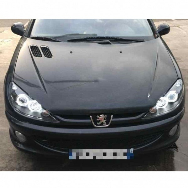 💫ART.7223 FARI "ANGEL EYES" NERI adatto per PEUGEOT 206 98-02💫