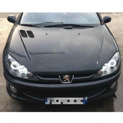 💫ART.7223 FARI "ANGEL EYES" NERI adatto per PEUGEOT 206 98-02💫