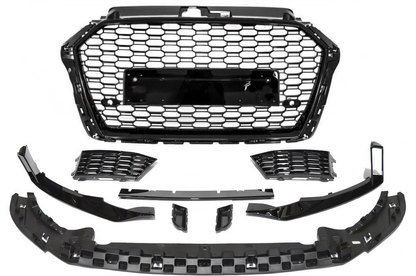 💥ART.3448 PARAURTI ANTERIORE SPORT PDC per AUDI A3 8V 17-20 LOOK RS3💥