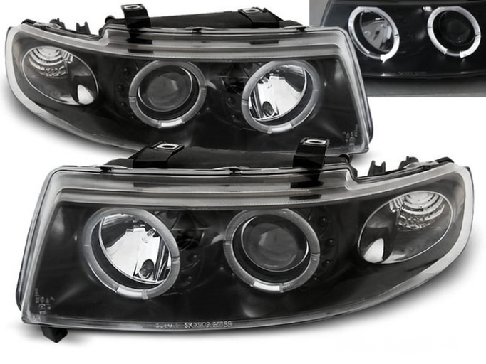 💫ART.5919 Fari anteriori ANGEL EYES adatti per SEAT LEON/TOLEDO 04.99-08.04💫