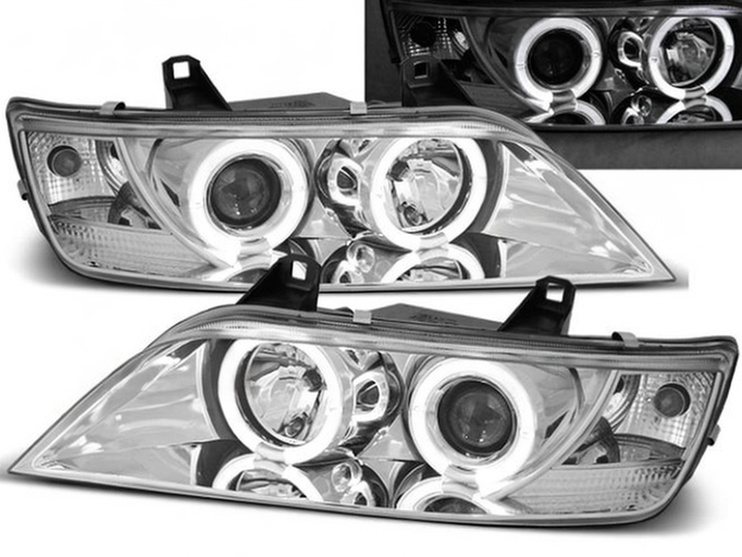 💫 ART.6018 Fari anteriori ANGEL EYES cromati adatti per BMW Z3 01.1996–2002 💫