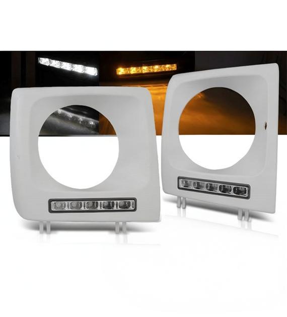 💕Copri Fari Anteriori Adatto per Mercedes W461 W463 01-12 LED DRL 💕