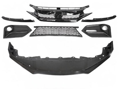 💕 Paraurti Anteriore Adatto per Honda Civic X Hatchback 16-21 Sport Style 💕