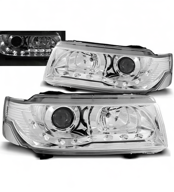 💕 Fari Anteriori Adatto per VW Passat B4 93-97 Daylight LED Cromati 💕