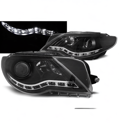 💕 Fari Anteriori Adatto per VW Passat CC 2008-2012 Daylight LED Neri 💕