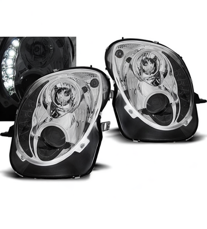 💕 Fari Anteriori Adatto per Alfa Romeo MiTo 2008-2019 True DRL LED Cromati 💕