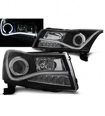 💕 Fari Anteriori Adatto per Chevrolet Cruze 2009-2012 Daylight LED Neri 💕