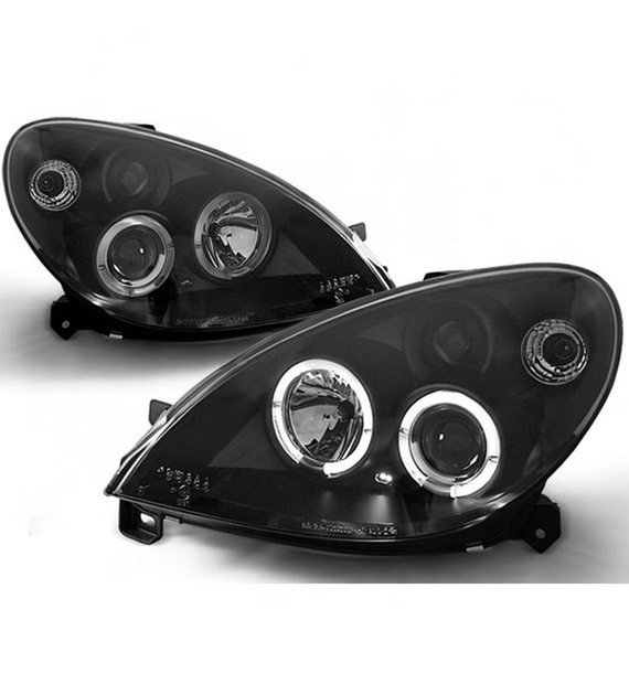 💕 Fari Anteriori Adatto per Citroen Xsara 2000-2004 Angel Eyes Neri 💕