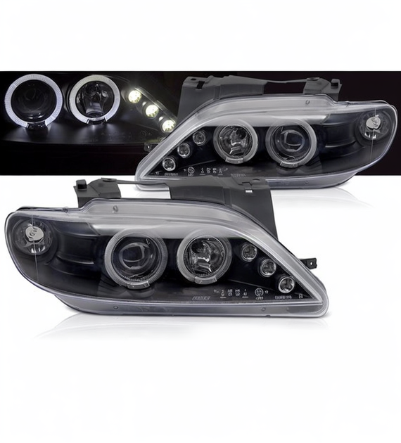 💕 Fari Anteriori Adatto per Citroen Xsara 1997-2000 Angel Eyes Neri 💕
