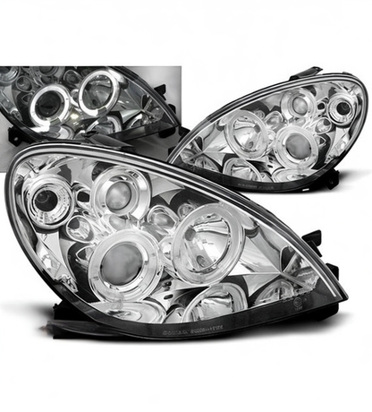 💕 Fari Anteriori Adatto per Citroen Xsara 2000-2004 Angel Eyes Cromati 💕