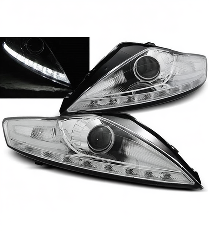 💕 Fari Anteriori Adatto per Ford Mondeo 07-10 LED Daylight Cromati 💕