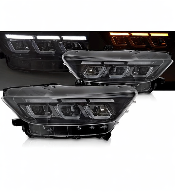 💕 Fari Anteriori Adatto per Ford Mustang 14-17 Full LED DRL Neri 💕