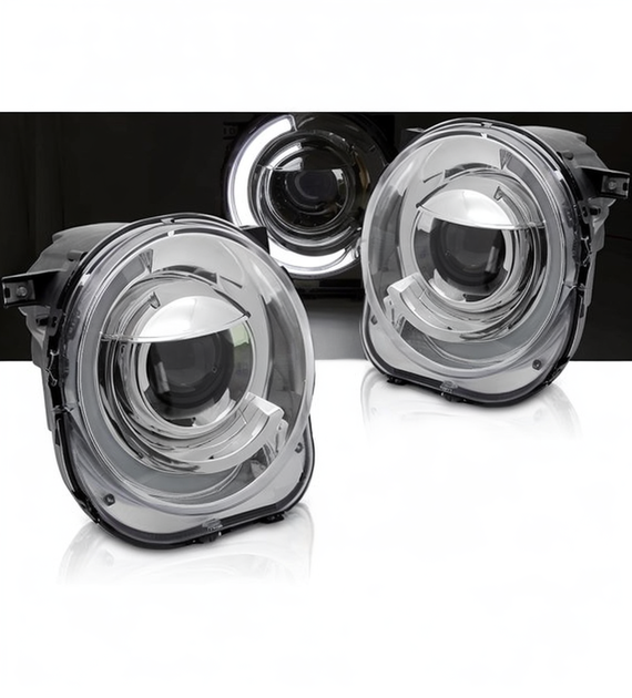 💕 Fari Anteriori Adatto per Jeep Renegade 14-18 LED Tube Cromati 💕