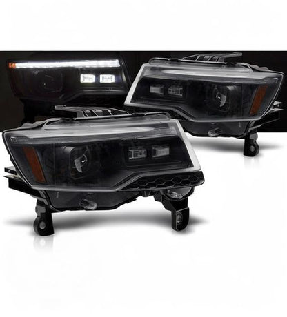 💕 Fari Xenon Adatto per Jeep Grand Cherokee WK2 14-21 LED DRL Sequenziali 💕