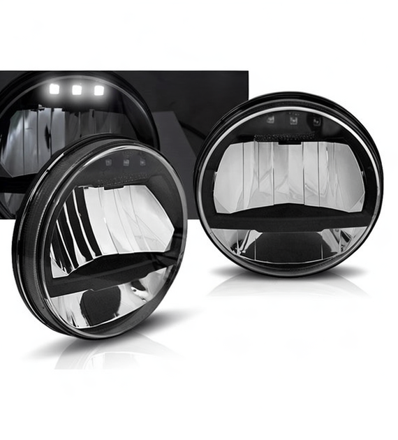 💕 Fari Anteriori Adatto per Jeep Wrangler JK 07-18 Full LED Neri 💕