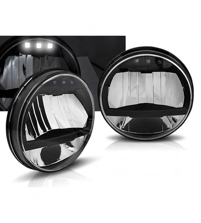 💕 Fari Anteriori Adatto per Jeep Wrangler JK 07-18 Full LED Neri 💕