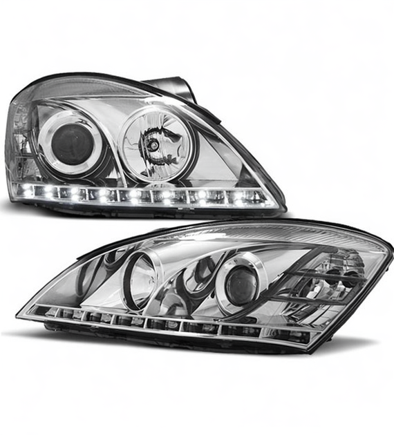 💕 Fari Anteriori Adatto per Kia Ceed 06-09 LED Daylight Cromati 💕