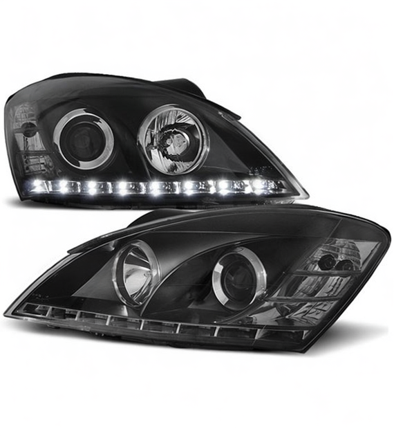 💕 Fari Anteriori Adatto per Kia Ceed 06-09 LED Daylight Neri 💕