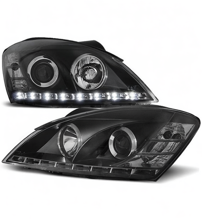 💕 Fari Anteriori Adatto per Kia Ceed 06-09 LED Daylight Neri 💕