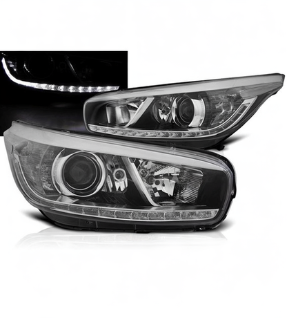 💕 Fari Anteriori Adatto per Kia Ceed II 12-18 LED Neri Daylight 💕