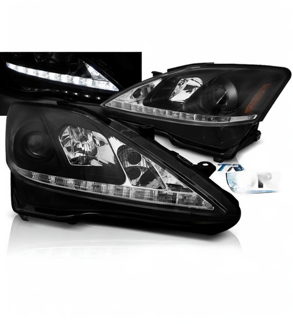 💕 Fari Anteriori Adatto per Lexus IS II 06-13 LED DRL Neri 💕