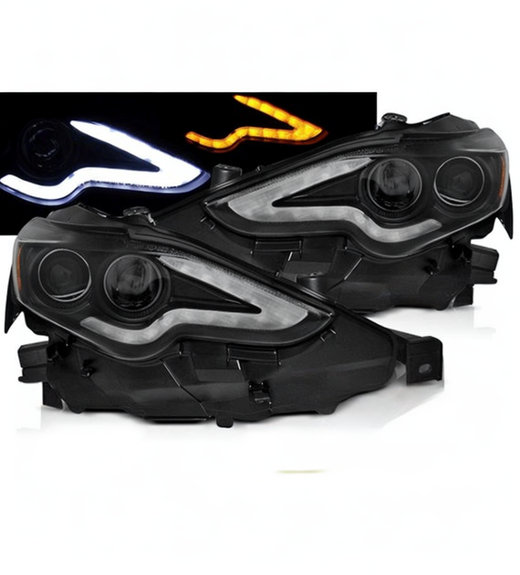 💕 Fari Anteriori Adatto per Lexus IS 13-16 LED Tube Projector Neri 💕