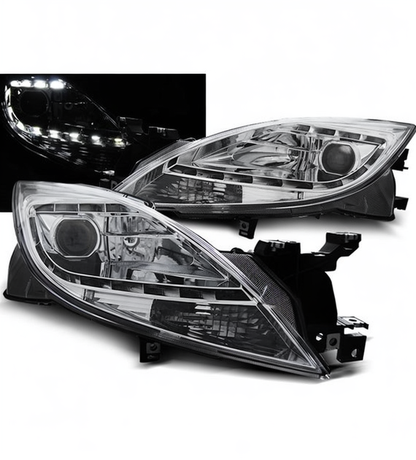 💕 Fari Anteriori Adatto per Mazda 6 II 10-12 LED Daylight Cromati 💕