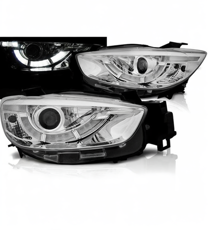 💕 Fari Anteriori Adatto per Mazda CX-5 11-15 LED DRL Cromati True DRL 💕