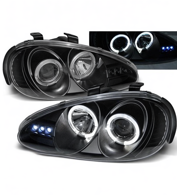 💕 Fari Anteriori Adatto per Mazda MX-3 91-98 Angel Eyes Neri 💕