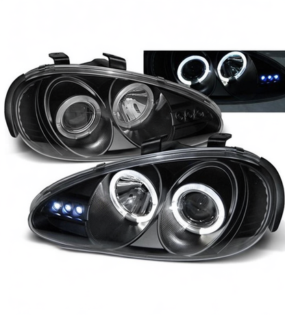 💕 Fari Anteriori Adatto per Mazda MX-3 91-98 Angel Eyes Neri 💕
