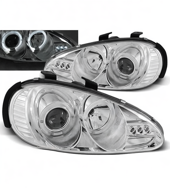 💕 Fari Anteriori Adatto per Mazda MX-3 91-98 Angel Eyes Cromati 💕