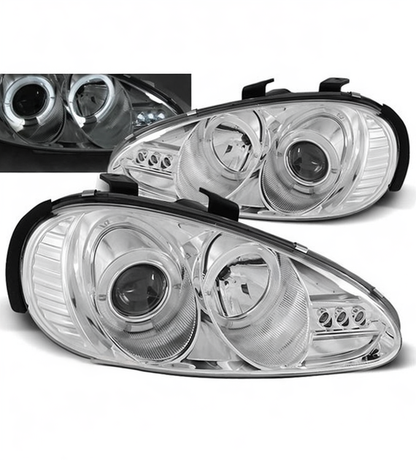 💕 Fari Anteriori Adatto per Mazda MX-3 91-98 Angel Eyes Cromati 💕