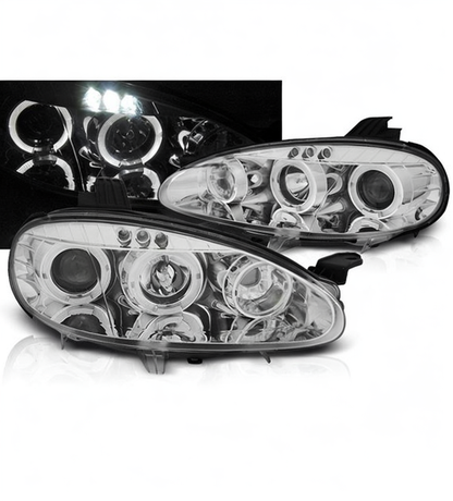 💕 Fari Anteriori Adatto per Mazda MX-5 01-05 Angel Eyes Cromati 💕