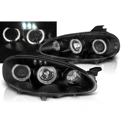 💕 Fari Anteriori Adatto per Mazda MX-5 01-05 Angel Eyes Neri 💕
