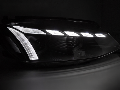 💕 Fari Anteriori Adatto per VW Golf 7 17-19 LED DRL Sequenziali Neri 💕