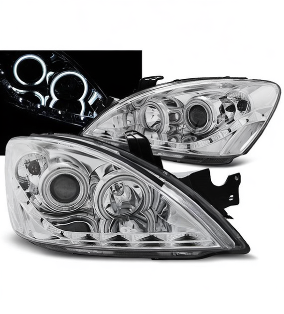 💕 Fari Anteriori Adatto per Mitsubishi Lancer 7 04-07 LED Daylight Cromati 💕