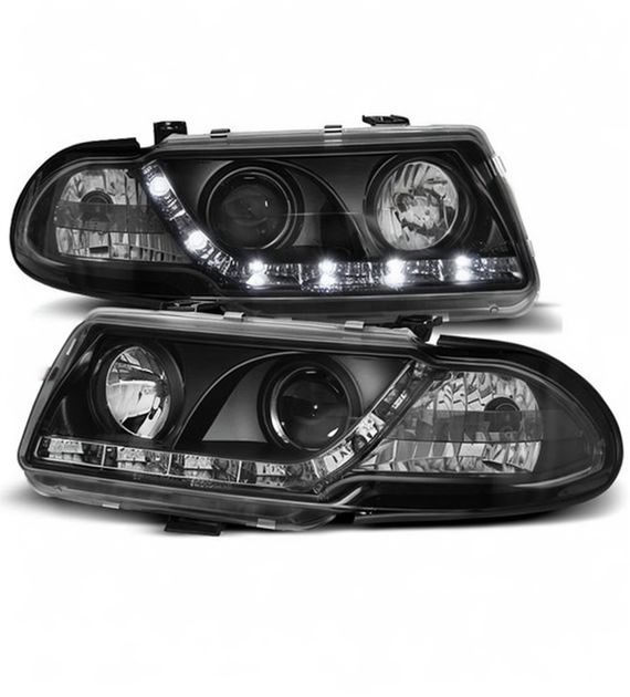 💕 Fari Anteriori Adatti per Opel Astra F 94-97 LED Daylight Neri 💕