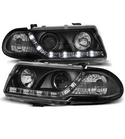 💕 Fari Anteriori Adatti per Opel Astra F 94-97 LED Daylight Neri 💕