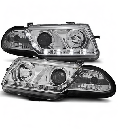💕 Fari Anteriori Adatti per Opel Astra F 94-97 LED Daylight Cromati 💕