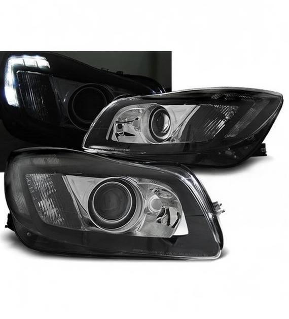 💕 Fari Anteriori Adatti per Opel Insignia 08-12 Black True DRL LED 💕