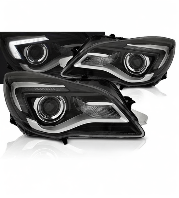 💕 Fari Anteriori Adatti per Opel Insignia 13-17 LED True DRL Neri 💕