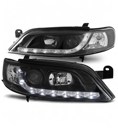 💕 Fari Anteriori Adatti per Opel Vectra B 99-02 LED Daylight Neri 💕