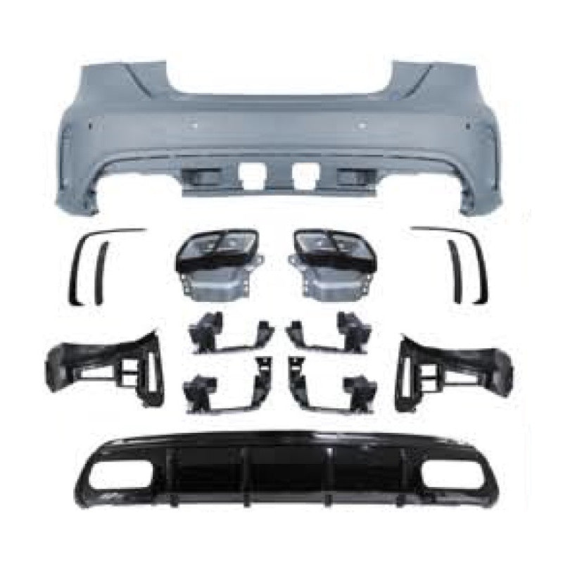 ⭐Paraurti posteriore con diffusore adatto per Mercedes Classe A W176 AMG-Line⭐