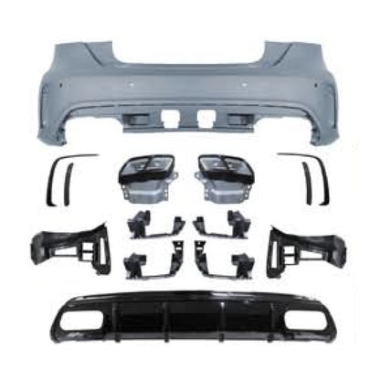 ⭐Paraurti posteriore con diffusore adatto per Mercedes Classe A W176 AMG-Line⭐